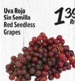 Uva Roja Sin Semilla Red Seedless Grapes