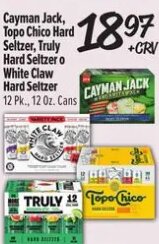 Cayman Jack, Topo Chico Hard Seltzer o White Claw Hard Seltzer at El Super