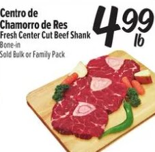 Centro de Chamorro de Res Fresh Center Cut Beef Shank
