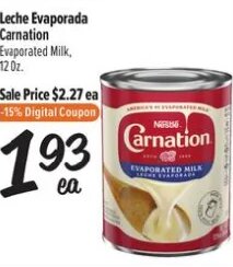 Leche Evaporada Carnation at El Super