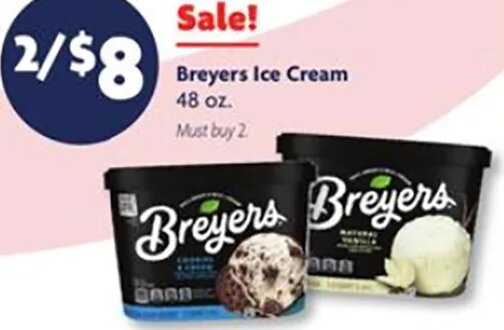 Breyers Ice Cream at Family Dollar