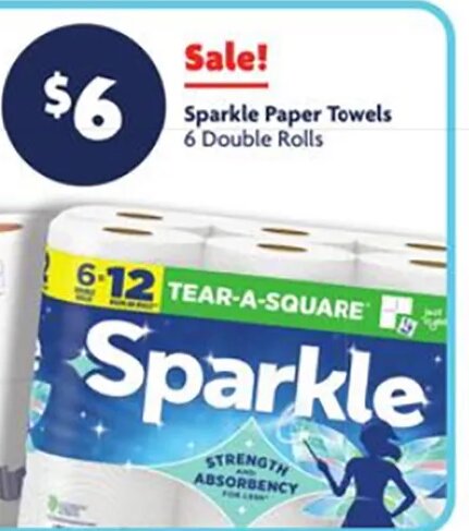 Sparkle Paper Towels at Family Dollar