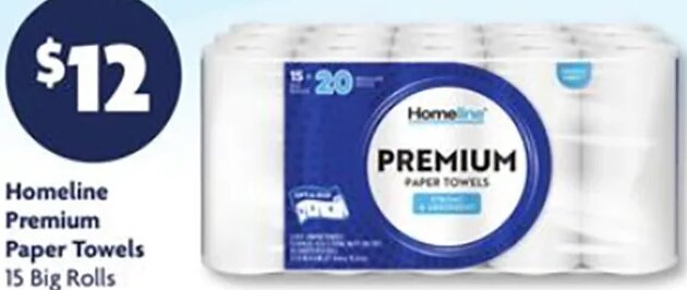 Homeline Premium Paper Towels at Family Dollar