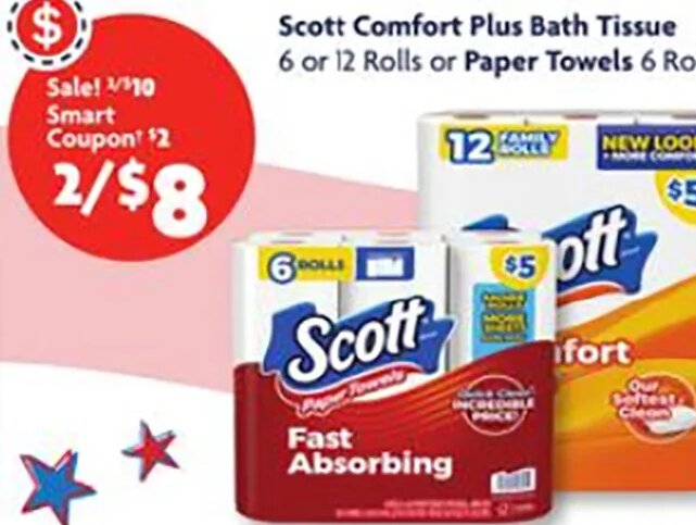 Scott Comfort Plus Bath Tissue or Paper Towels at Family Dollar