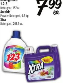 Detergentes 1-2-3 / Xtra at Fiesta Mart
