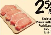Chuletas de Puerco sin Hueso