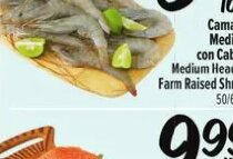 Camarón Mediano con Cabeza