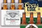 Bud Zero, O'Doul's o Coors Edge at Fiesta Mart