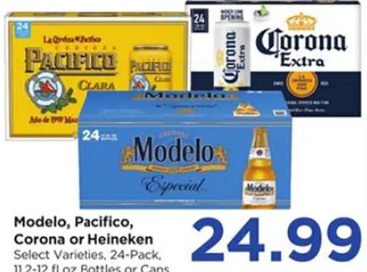 Modelo, Pacifico, Corona or Heineken at Food 4 Less