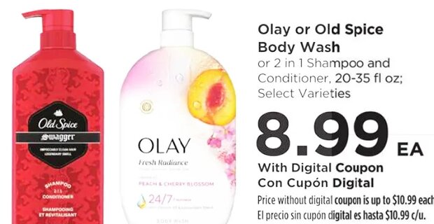 Olay or Old Spice Body Wash at Food 4 Less