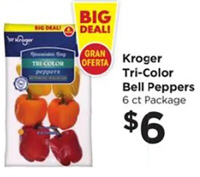Kroger Tri-Color Bell Peppers