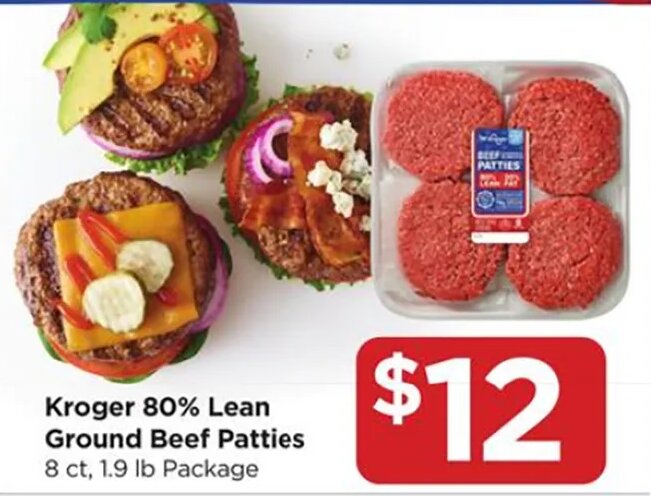 Kroger 80% Lean Ground Beef Patties at Food 4 Less