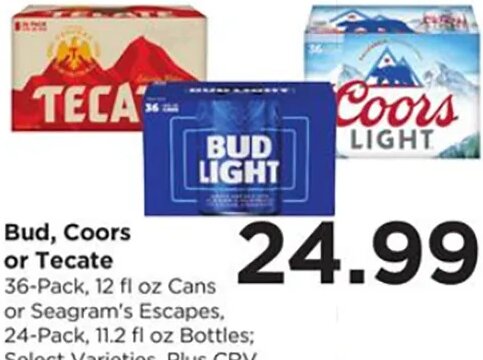 Bud, Coors or Tecate at Food 4 Less