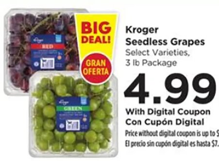 Kroger Seedless Grapes at Food 4 Less