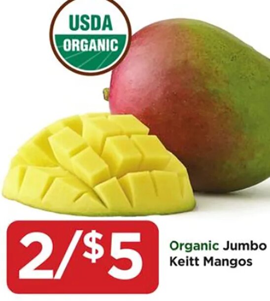 Organic Jumbo Keitt Mangos