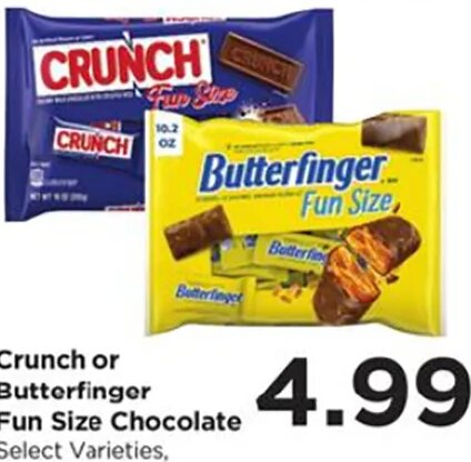 Crunch or Butterfinger Fun Size Chocolate