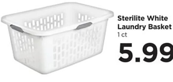 Sterilite White Laundry Basket