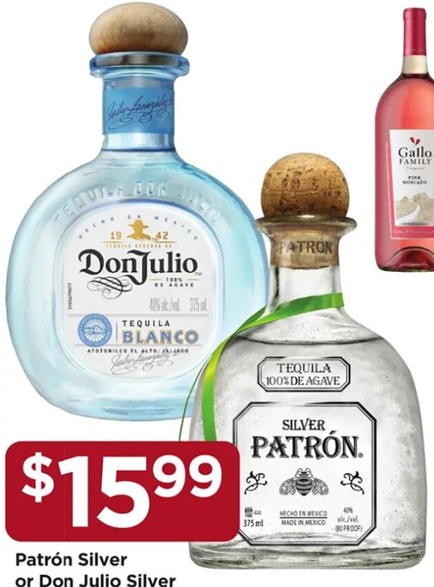 Patrón Silver or Don Julio Silver