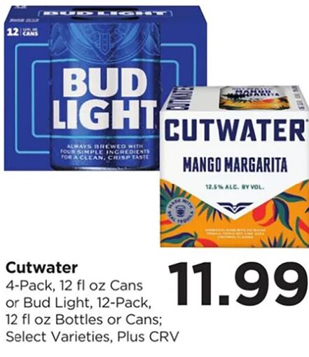 Bud Light or Cutwater at Food 4 Less