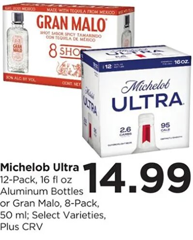 Michelob Ultra or Gran Malo at Food 4 Less