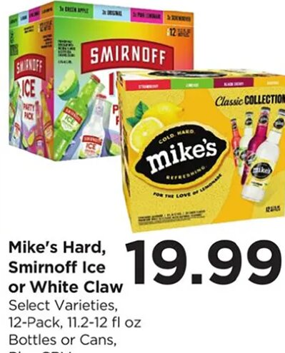 Mike's Hard, Smirnoff Ice or White Claw at Food 4 Less