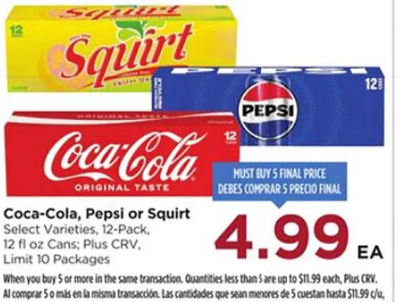 Coca-Cola, Pepsi or Squirt