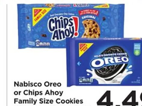 Nabisco Oreo or Chips Ahoy Family Size Cookies at Food 4 Less