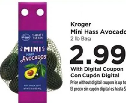 Kroger Mini Hass Avocados at Food 4 Less