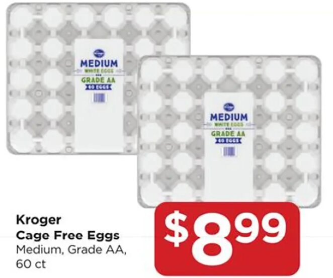 Kroger Cage Free Eggs at Food 4 Less