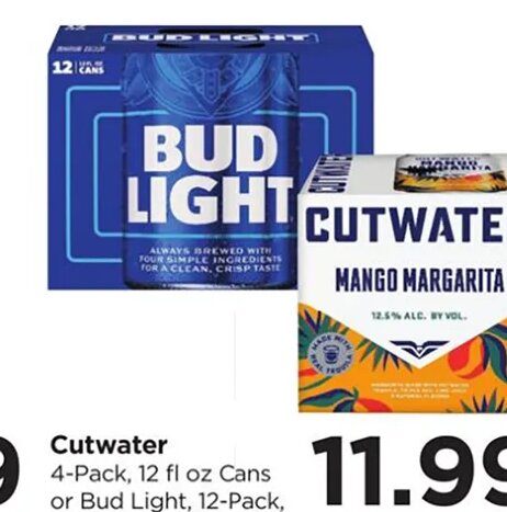 Bud Light or Cutwater at Food 4 Less