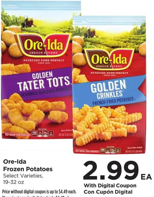 Ore-Ida Frozen Potatoes at Food 4 Less