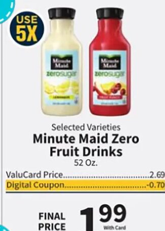 Minute Maid Zero Fruit Drinks