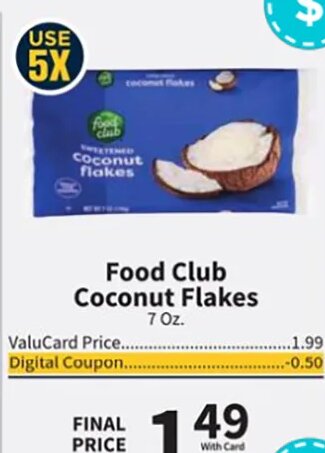 Food Club Coconut Flakes