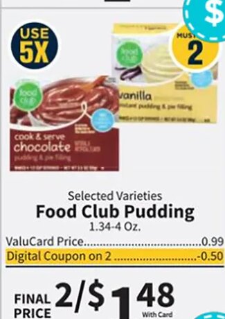 Food Club Pudding