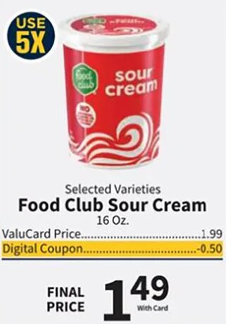 Food Club Sour Cream