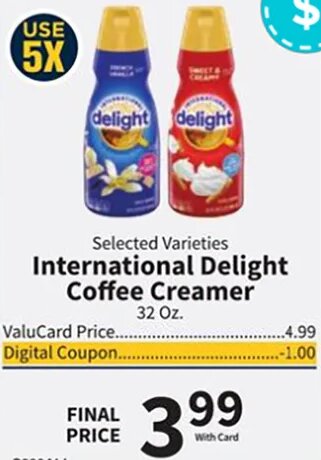 International Delight Coffee Creamer at Food City