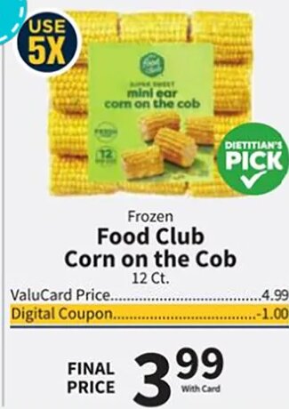 Food Club Corn on the Cob at Food City