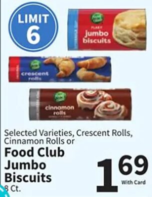 Food Club Jumbo Biscuits