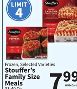 Stouffer's Family Size Meals at Food City