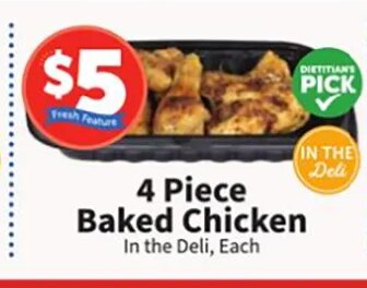 4 Piece Baked Chicken