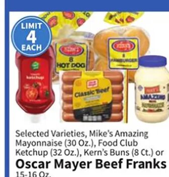 Mike's Amazing Mayonnaise/Ketchup/Oscar Mayer