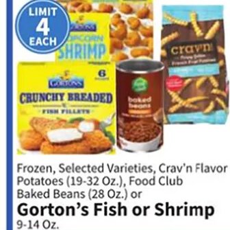 Gorton's Fish or Shrimp