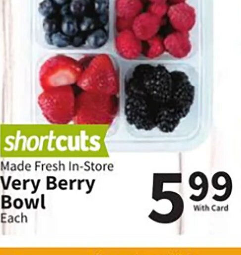 Shortcuts Very Berry Bowl
