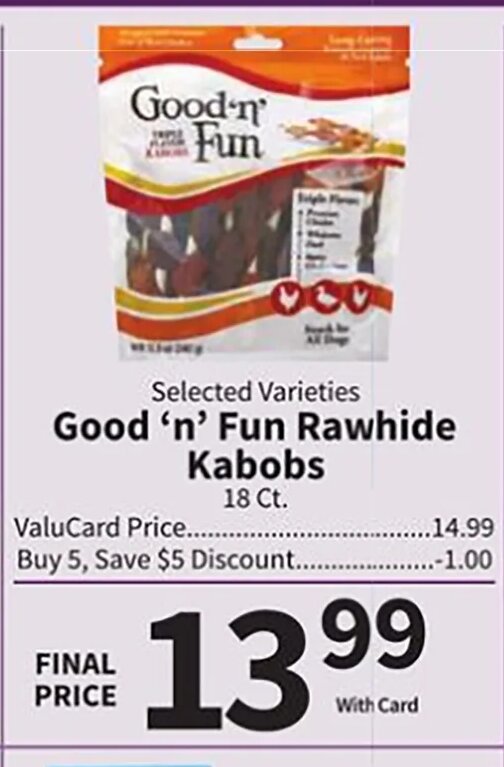 Good 'n' Fun Rawhide Kabobs