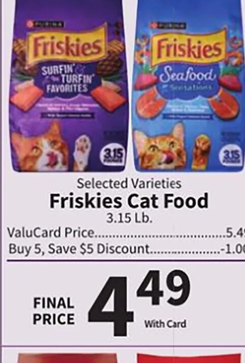 Friskies Cat Food at Food City