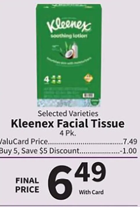Kleenex Facial Tissue at Food City