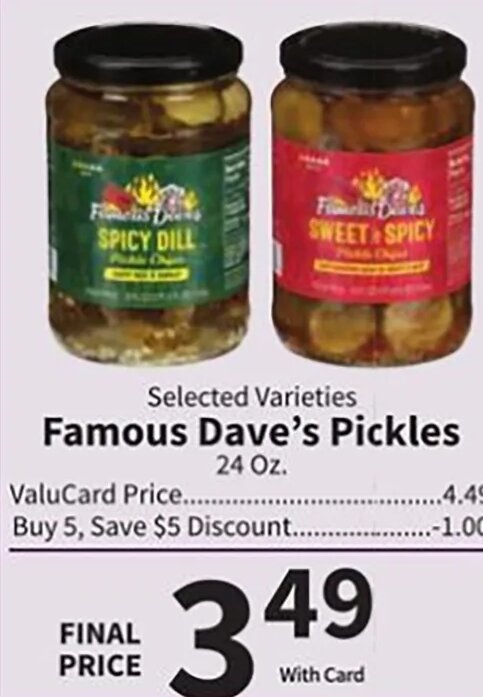 Famous Dave's Pickles