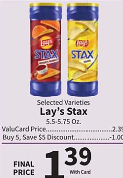 Lay's Stax at Food City