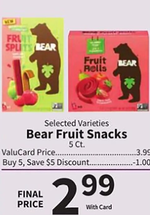 Bear Fruit Snacks