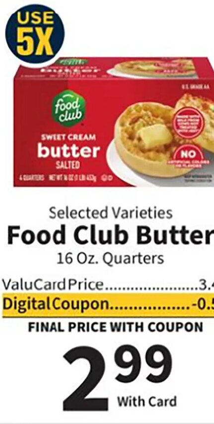 Food Club Butter at Food City